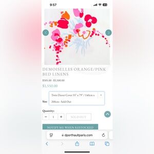 D. Porthault Paris bedding